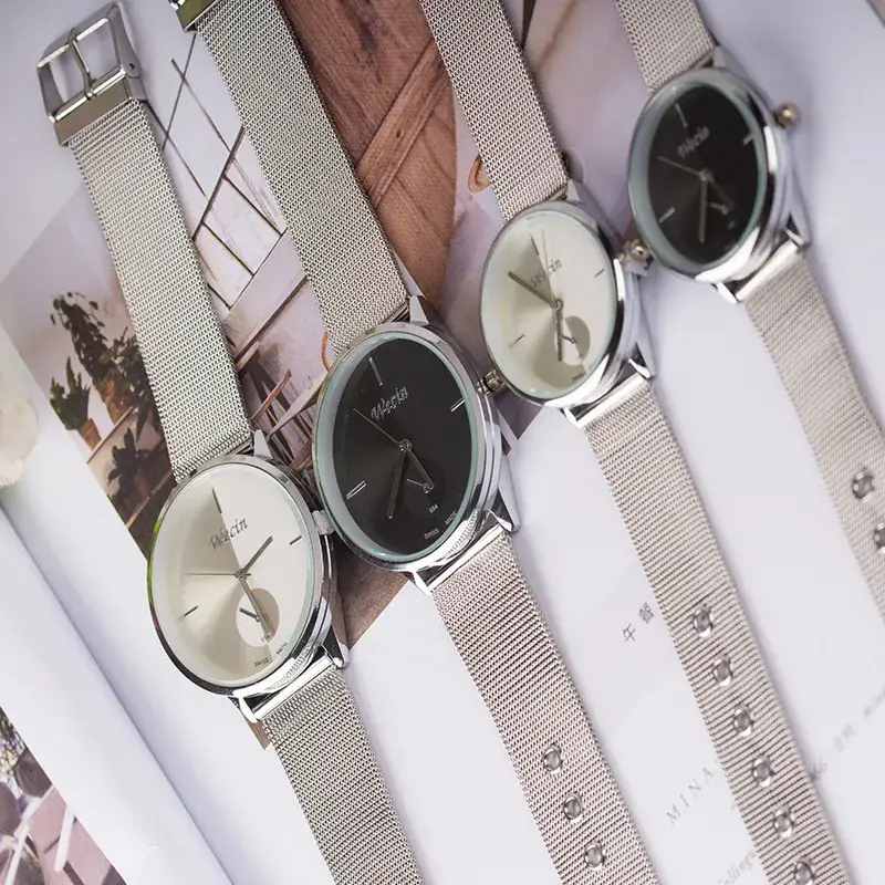 Women's Mesh Strap Watches with Silver Band - Image 4