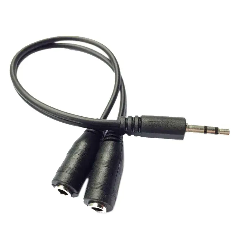 Gold Plated 3.5mm Earphone Splitter for One-to-Two Audio