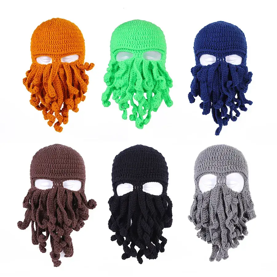 Green Wool Squid Face Gini Hat for Men - Image 17