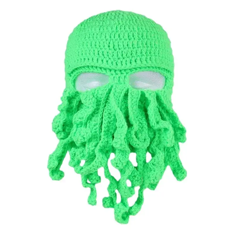 Green Wool Squid Face Gini Hat for Men