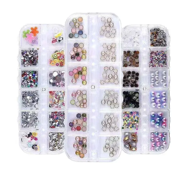 Long Diamond Mixed Jewelry 12 Box Nail Art - Image 13