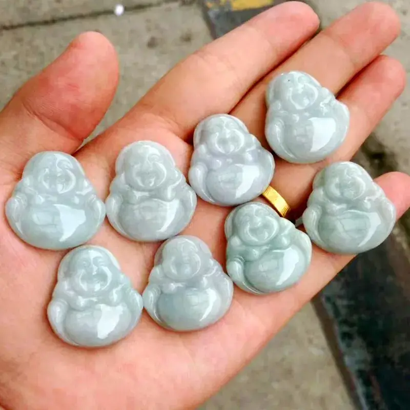 Natural Jade Guanyin Buddha Pendant Set of 4 - Image 6