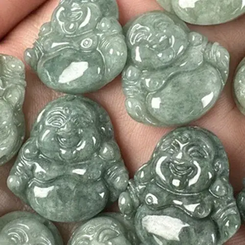 Natural Jade Guanyin Buddha Pendant Set of 4 - Image 2