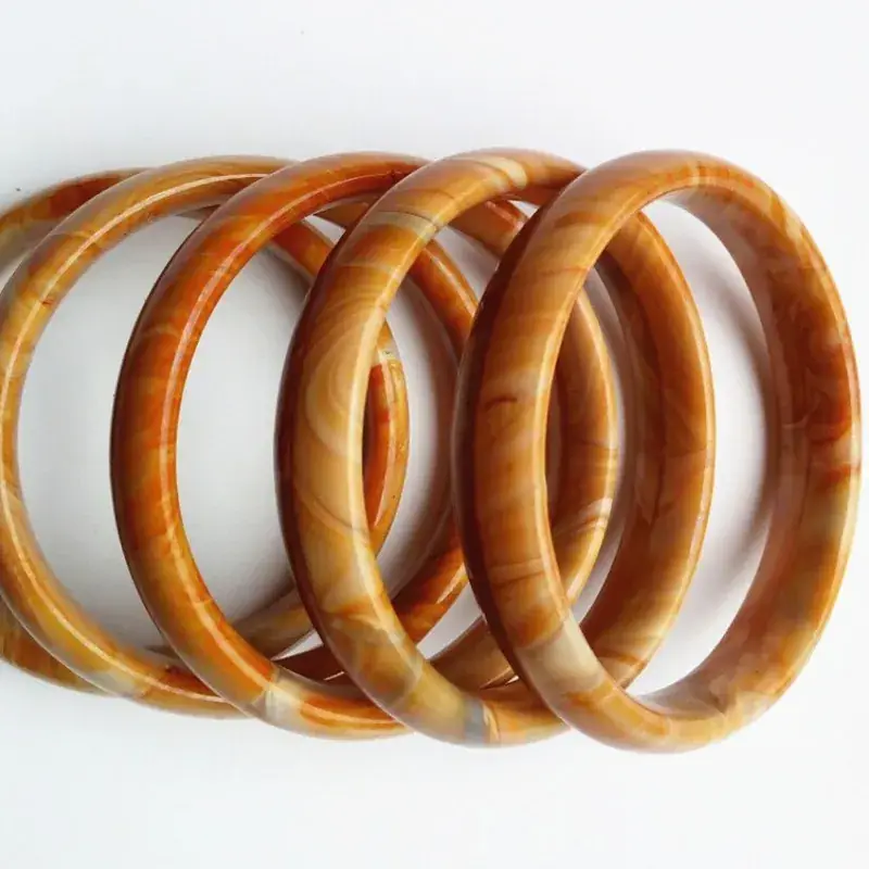Natural Wood Grain Stone Bracelet 60mm Jadeite Real - Image 5