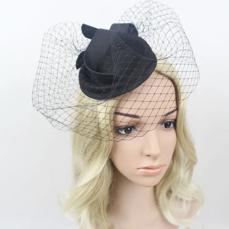 Red Mesh Banquet Ball Hair Cover for Women - Image 3