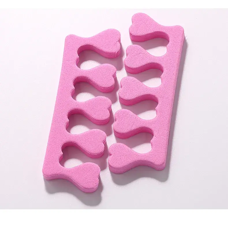 Peach Heart Nail Fingers Sponges Set — feature 10