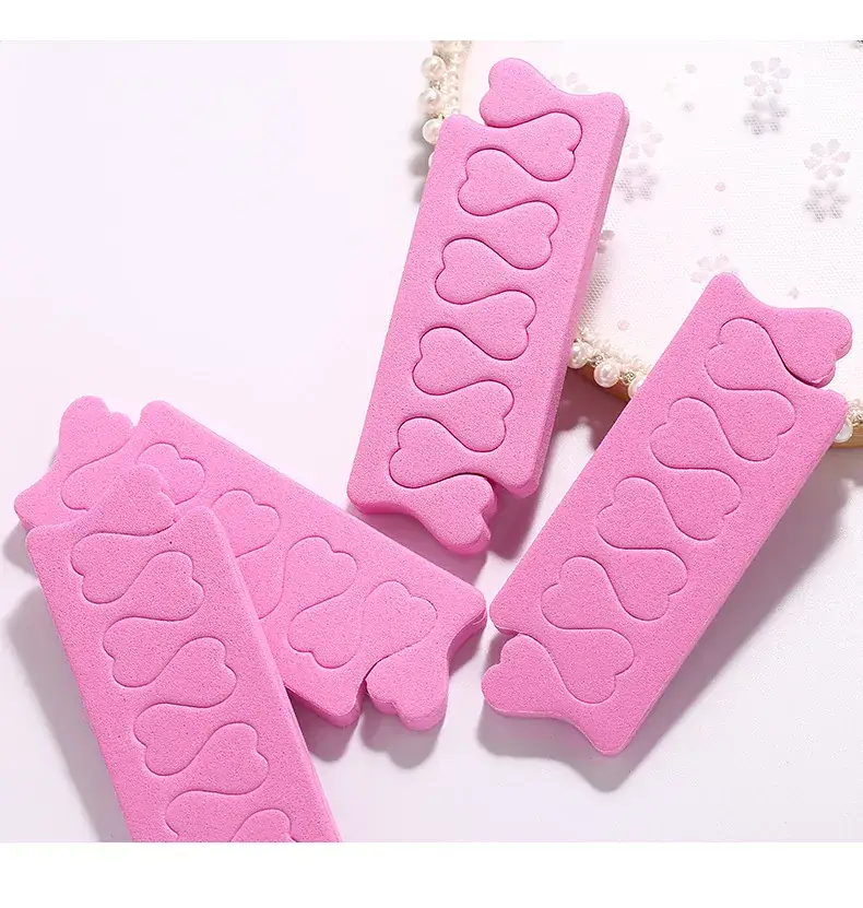 Peach Heart Nail Fingers Sponges Set — feature 11