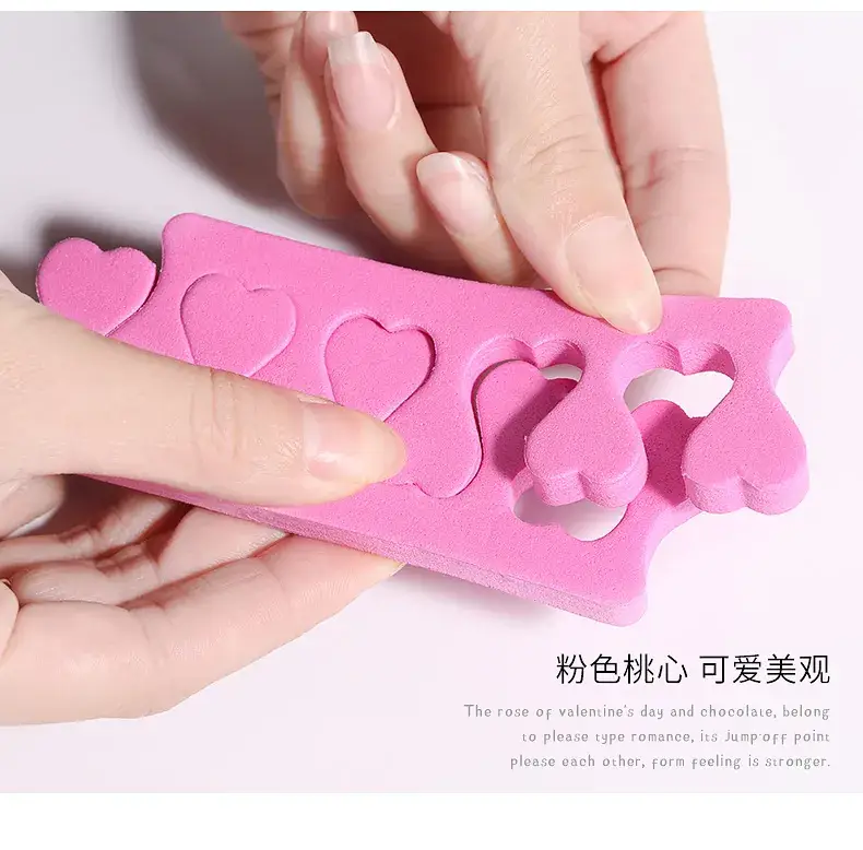 Peach Heart Nail Fingers Sponges Set — feature 3