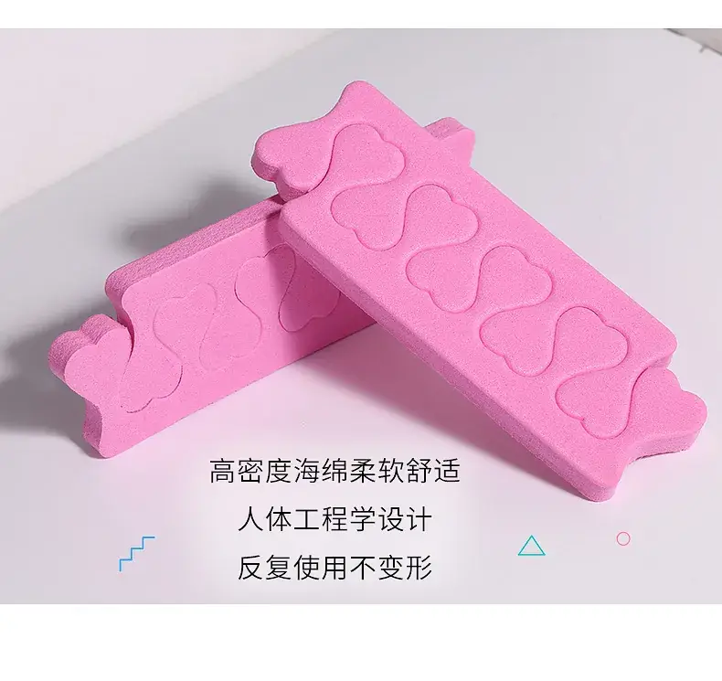 Peach Heart Nail Fingers Sponges Set — feature 5