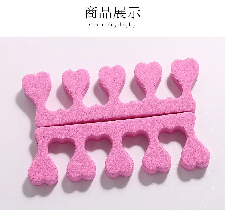 Peach Heart Nail Fingers Sponges Set — feature 6