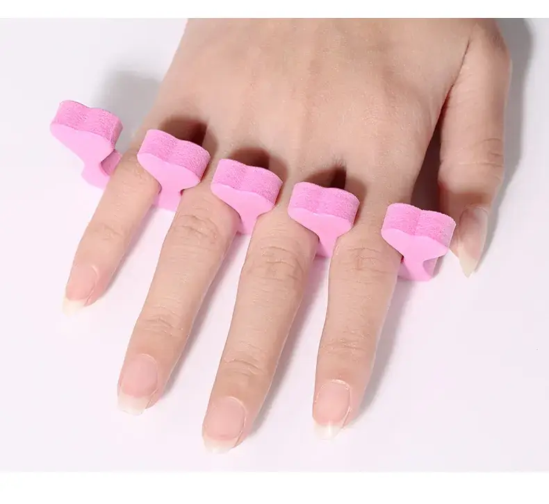 Peach Heart Nail Fingers Sponges Set — feature 9