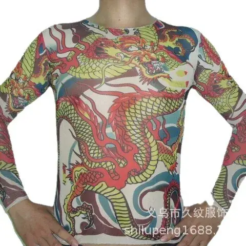 Women Long Sleeve Tattoo T-Shirt Big Sale Small Size - Image 9