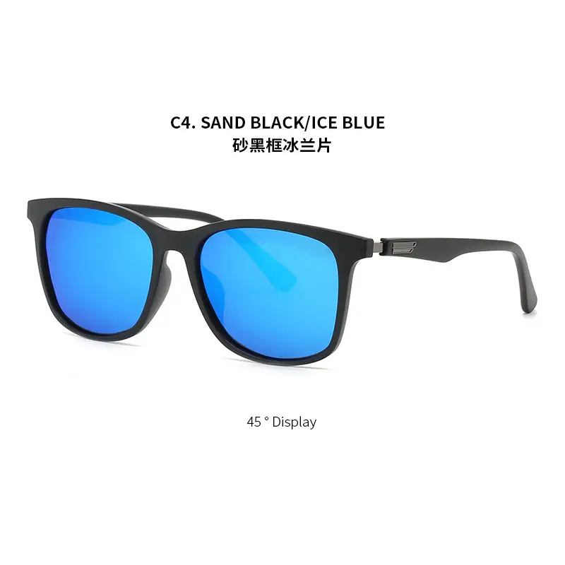 Women's Blue Lensed Polarized Sunglasses 45° Display - Image 9