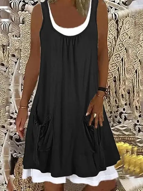 2022 VONDA Pure Color Casual Nine-Point Overalls — feature 10