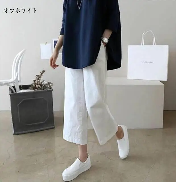 Women's Beige Wide Leg Linen Pants Summer Casual - Image 10