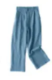 Women's Beige Wide Leg Linen Pants Summer Casual - Image 12