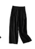 Women's Beige Wide Leg Linen Pants Summer Casual - Image 2