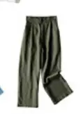 Women's Beige Wide Leg Linen Pants Summer Casual - Image 5