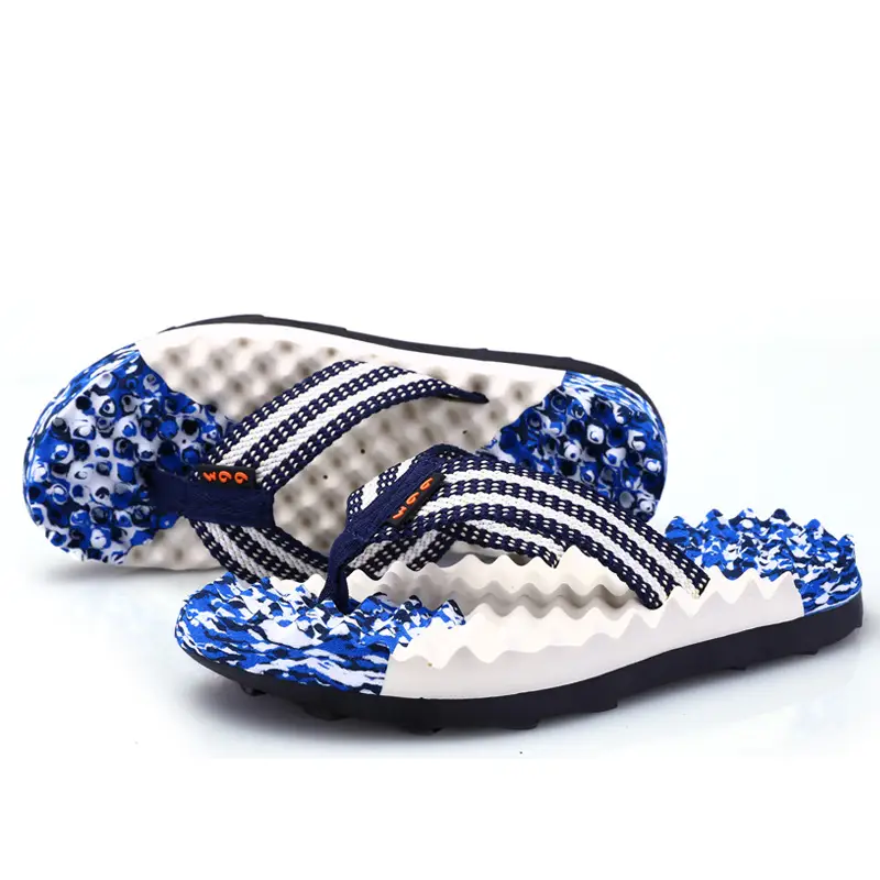 2026 Blue Beaded Massage Flip-Flops for Men - Image 8