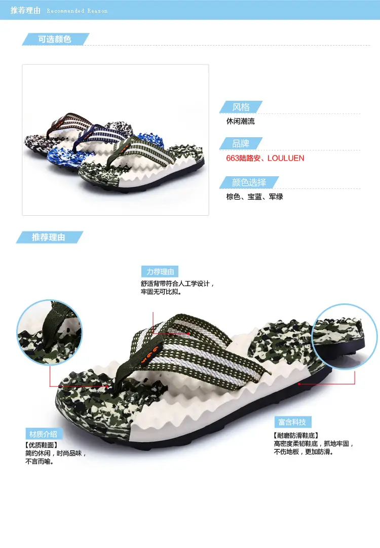 2026 Blue Beaded Massage Flip-Flops for Men — feature 6