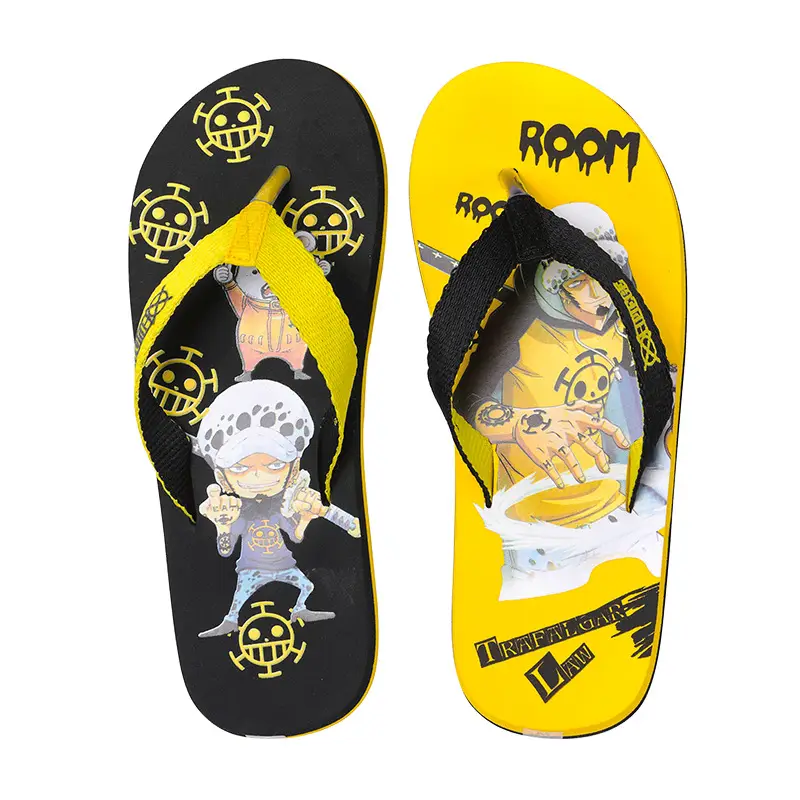 Straw State Cartoon Flip Flops Men Red Casual Beach Wear