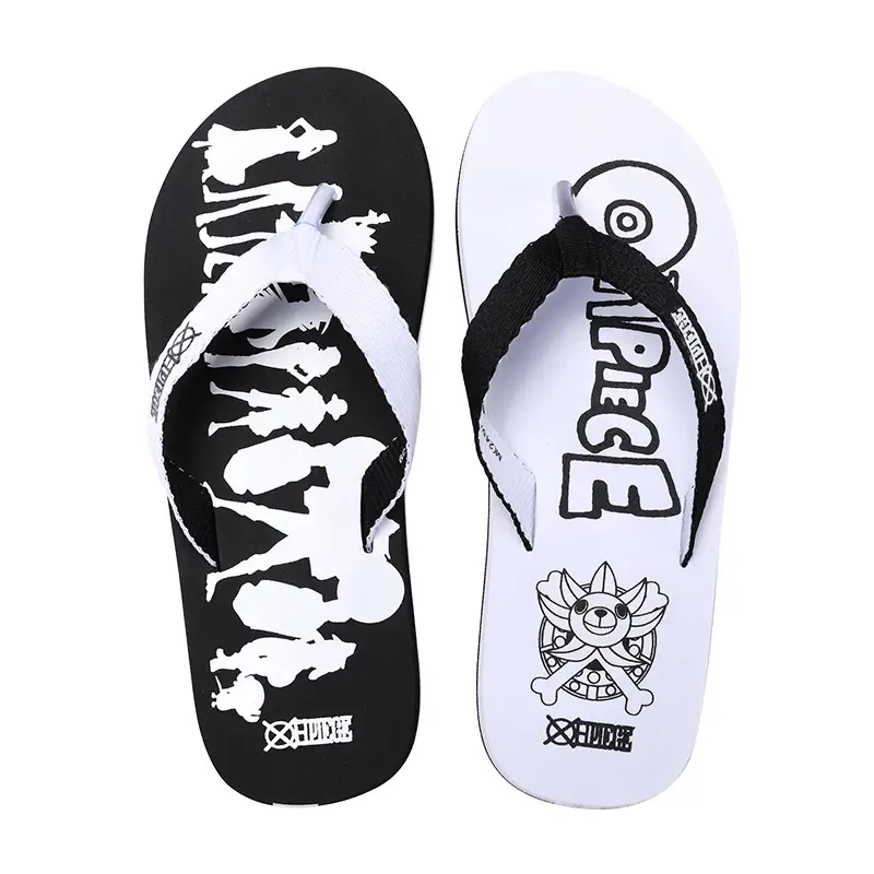 Straw State Cartoon Flip Flops Men Red Casual Beach Wear
