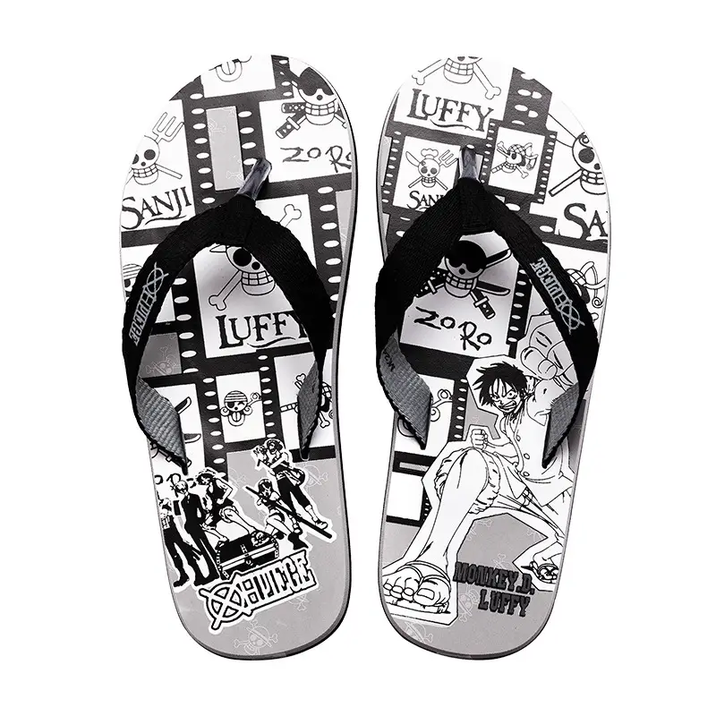 Straw State Cartoon Flip Flops Men Red Casual Beach Wear