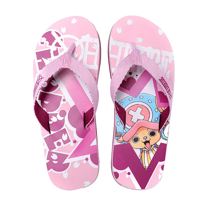 Straw State Cartoon Flip Flops Men Red Casual Beach Wear