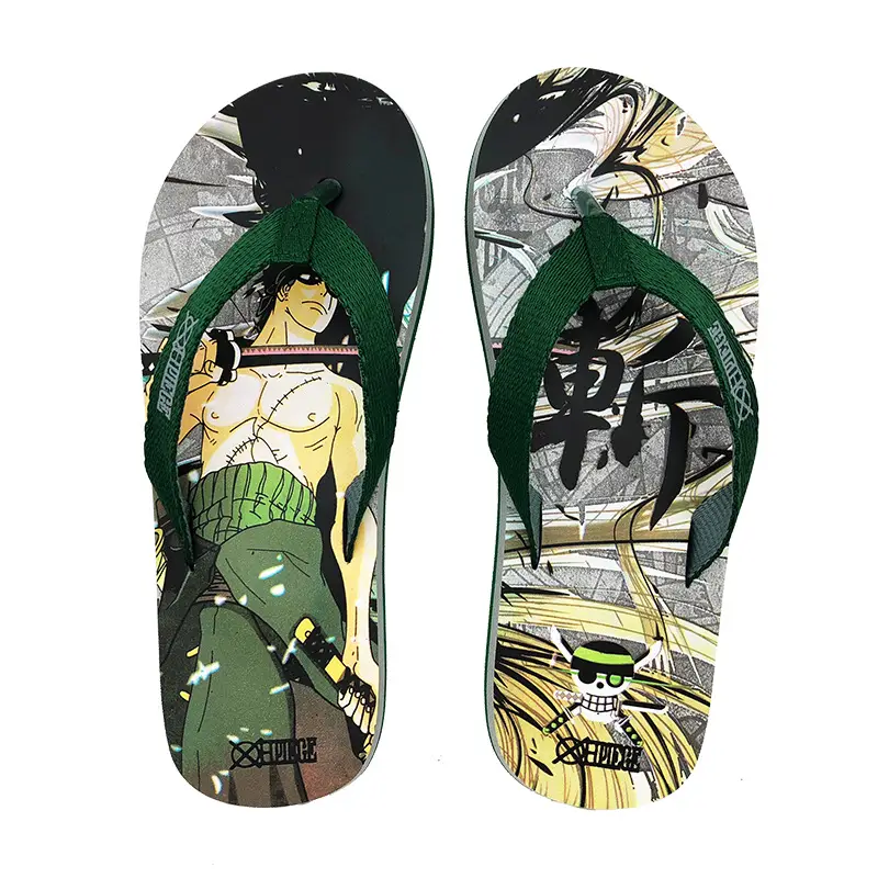 Straw State Cartoon Flip Flops Men Red Casual Beach Wear