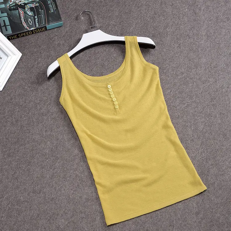Women's Brown Knitted Camisole Large