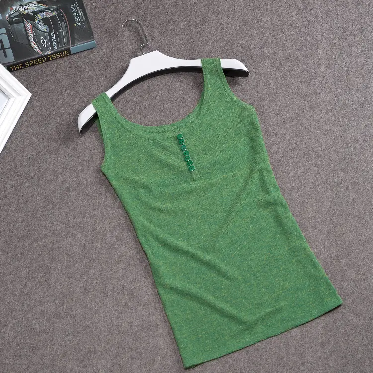 Women's Brown Knitted Camisole Large