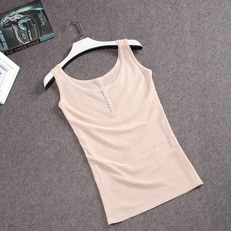 Women's Brown Knitted Camisole Large