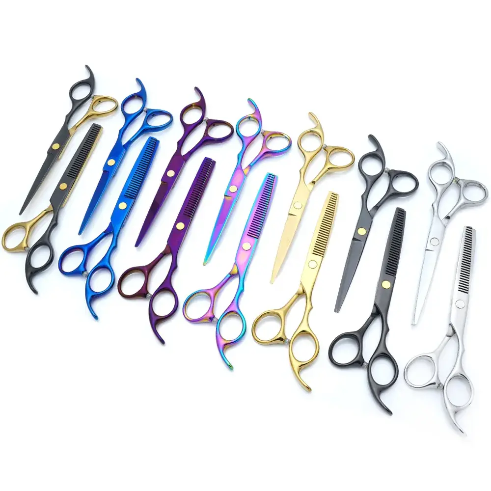 Stainless Steel Barber Scissors 6 Inch Set for Hairdressing - Image 28