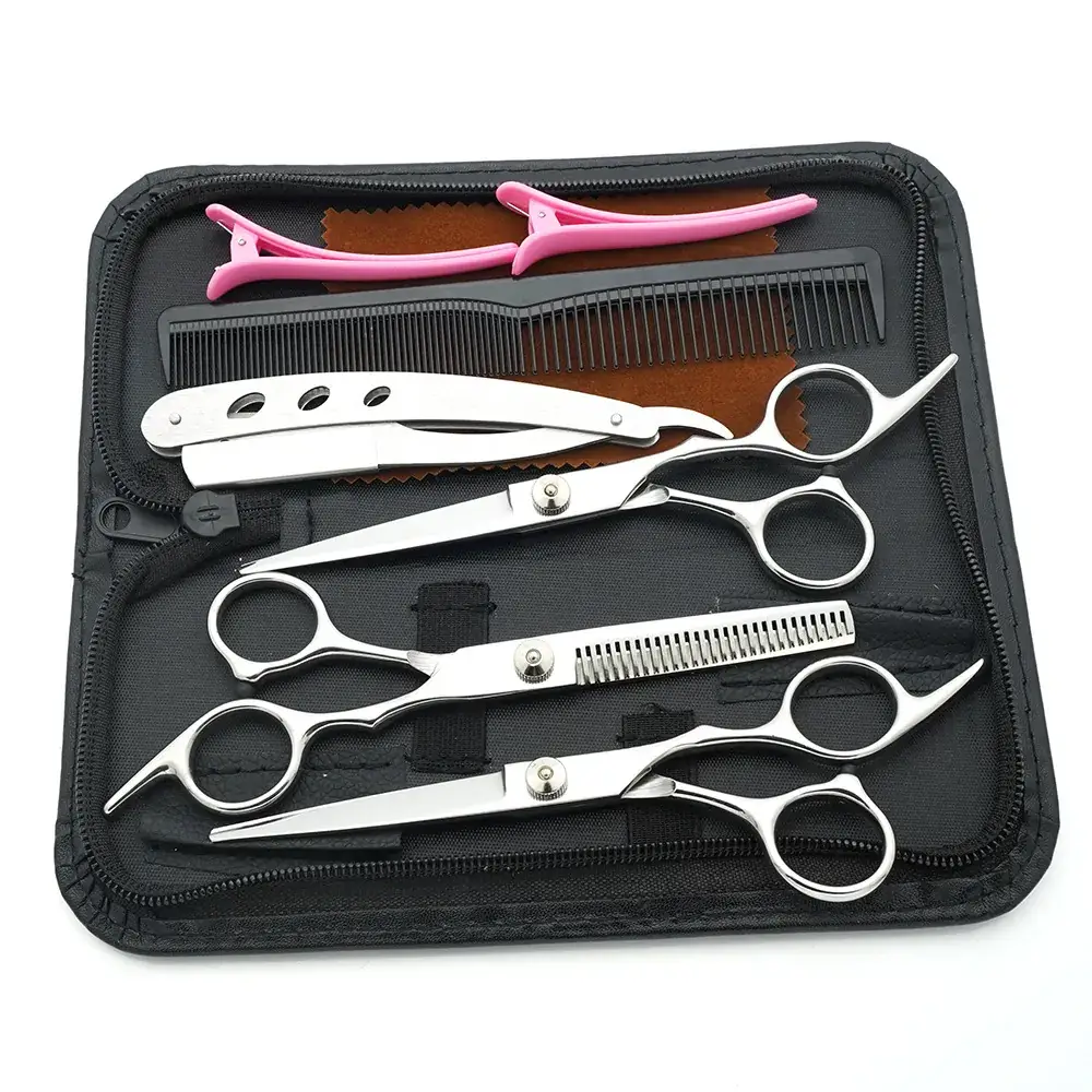 Stainless Steel Barber Scissors 6 Inch Set for Hairdressing - Image 21