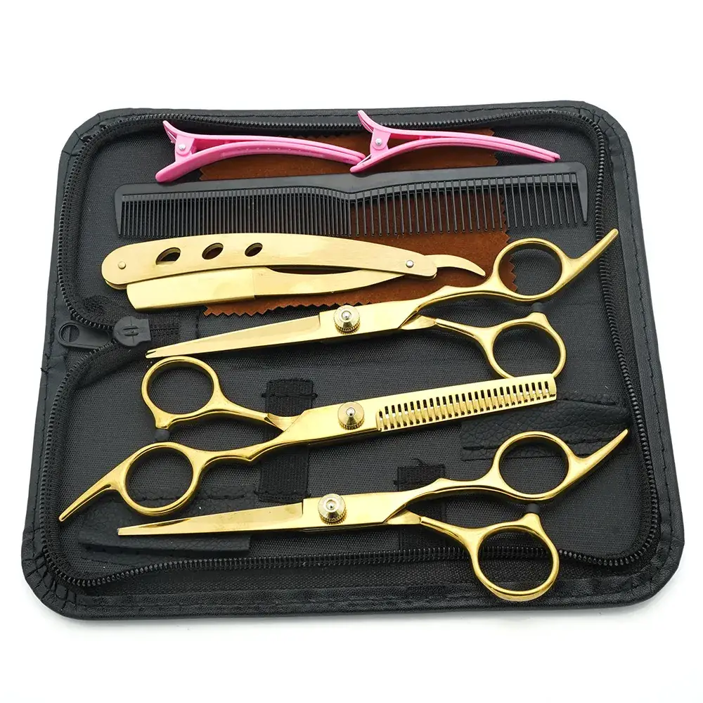Stainless Steel Barber Scissors 6 Inch Set for Hairdressing - Image 23