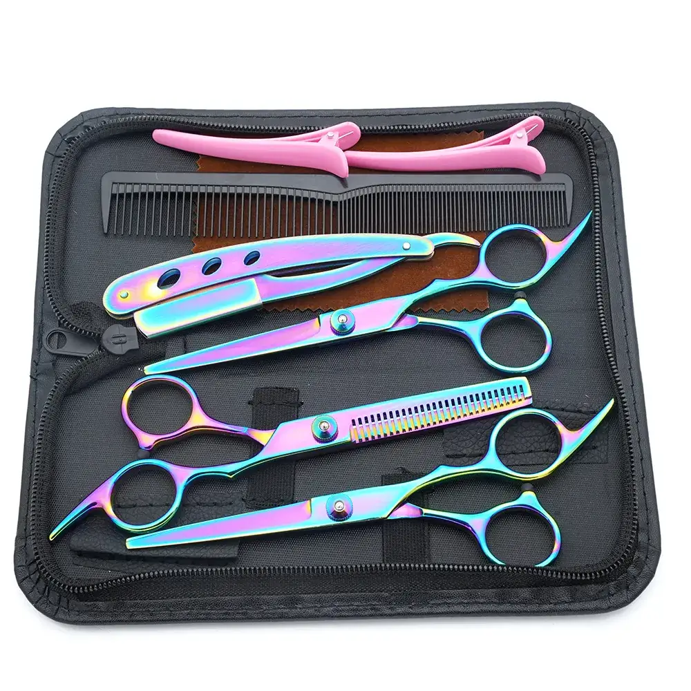 Stainless Steel Barber Scissors 6 Inch Set for Hairdressing - Image 24