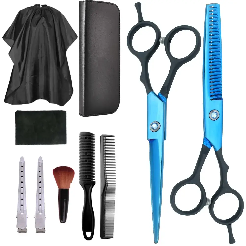 Stainless Steel Barber Scissors 6 Inch Set for Hairdressing - Image 25