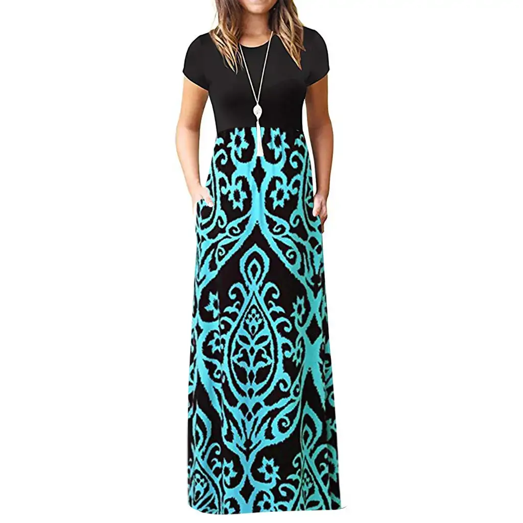2019 Floral Print Slim Fit Dress for Women