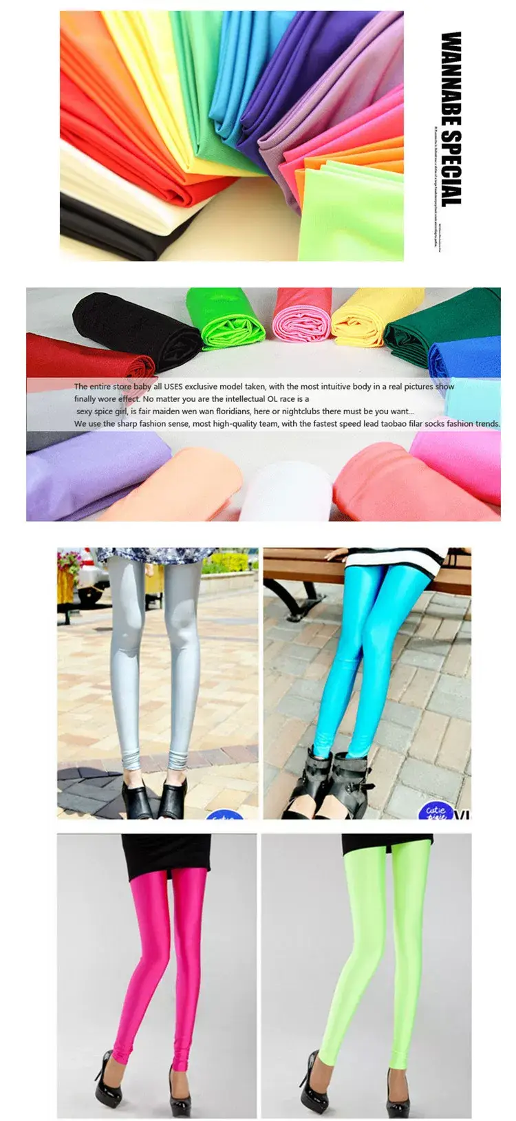 Women Slim Fit Blue Yoga Pants Skinny Cropped Leggings — feature 5