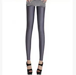 Women Slim Fit Blue Yoga Pants Skinny Cropped Leggings - Image 5