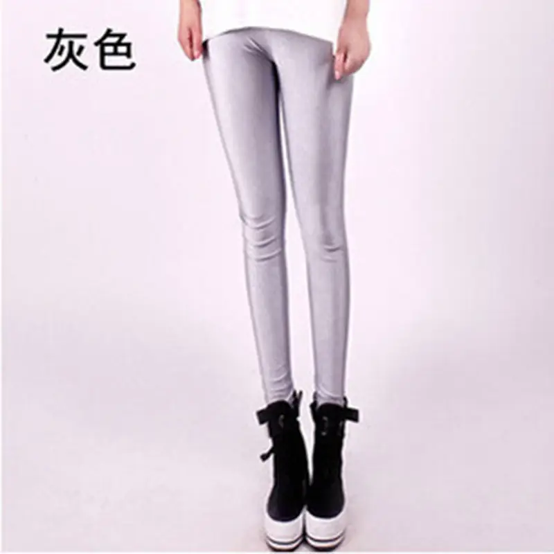 Women Slim Fit Blue Yoga Pants Skinny Cropped Leggings - Image 6