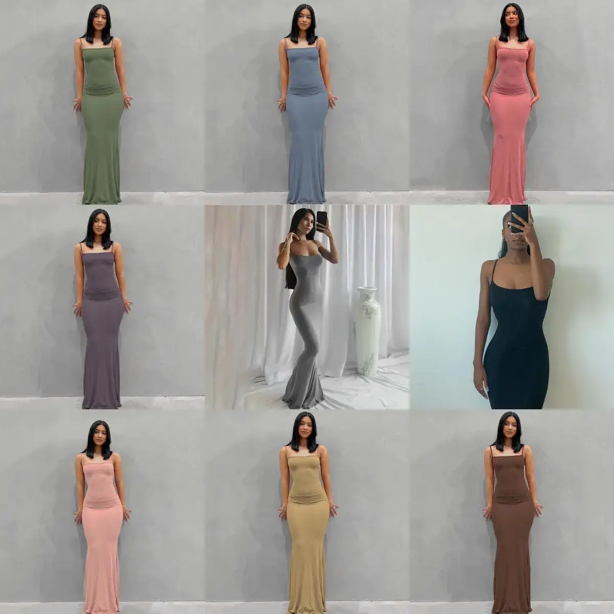 Black Slim Fit Kardashian Skims Dress Casual Strap Home Jumpsuit - Image 10