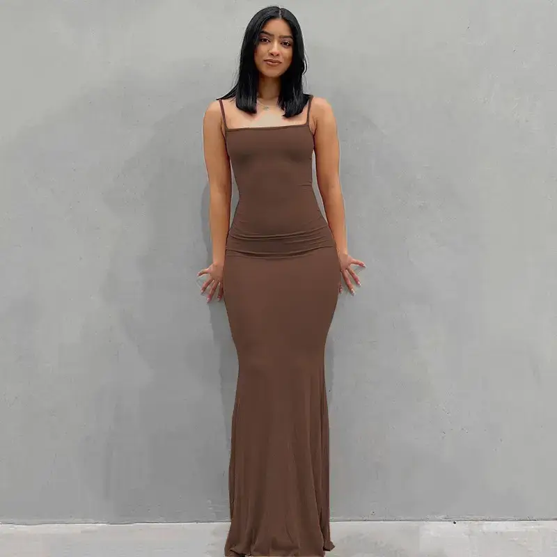 Black Slim Fit Kardashian Skims Dress Casual Strap Home Jumpsuit - Image 5