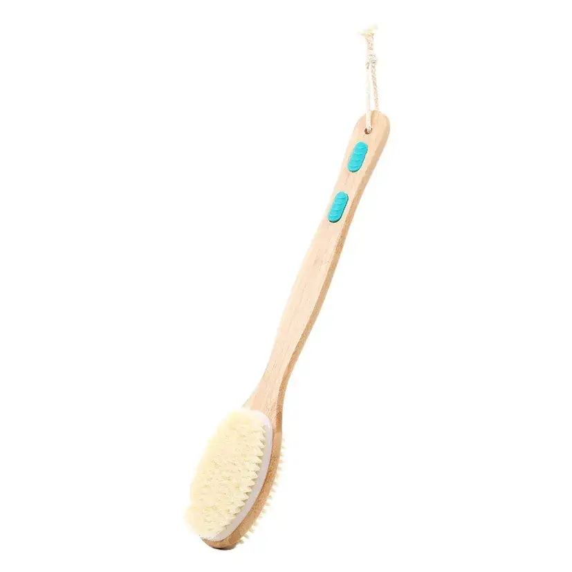 Men's Wooden Shower Brush with Soft Bristles