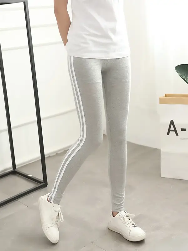 Women's Grey Modal Leggings Spring Summer Tight Thin Leggings - Image 7