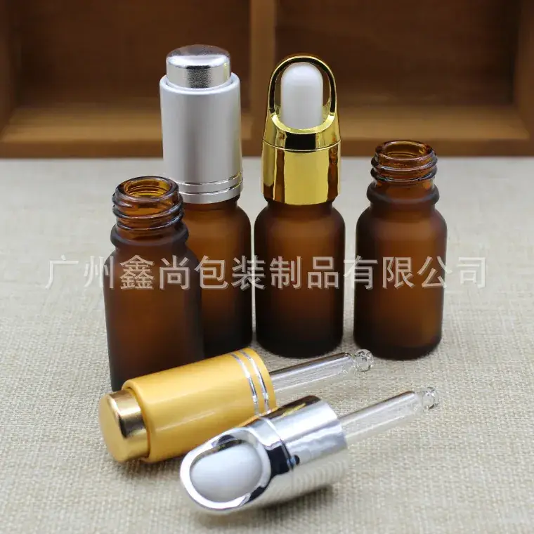 Frosted Essential Oil Bottle 10ml Pressing Dropper Glass Bottle - Image 2