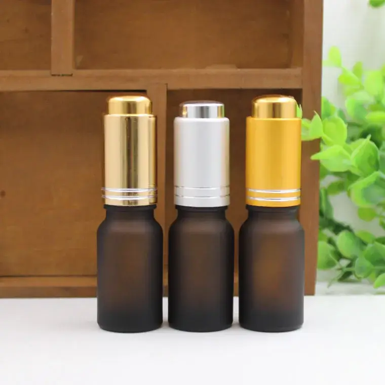 Frosted Essential Oil Bottle 10ml Pressing Dropper Glass Bottle - Image 4