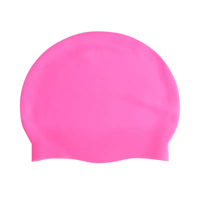 2026 Silicone Swimming Cap Wholesale Solid Color Waterproof Swimming Cap Large Size Non-Tightening Swimming Cap Adult Swimming Equipment