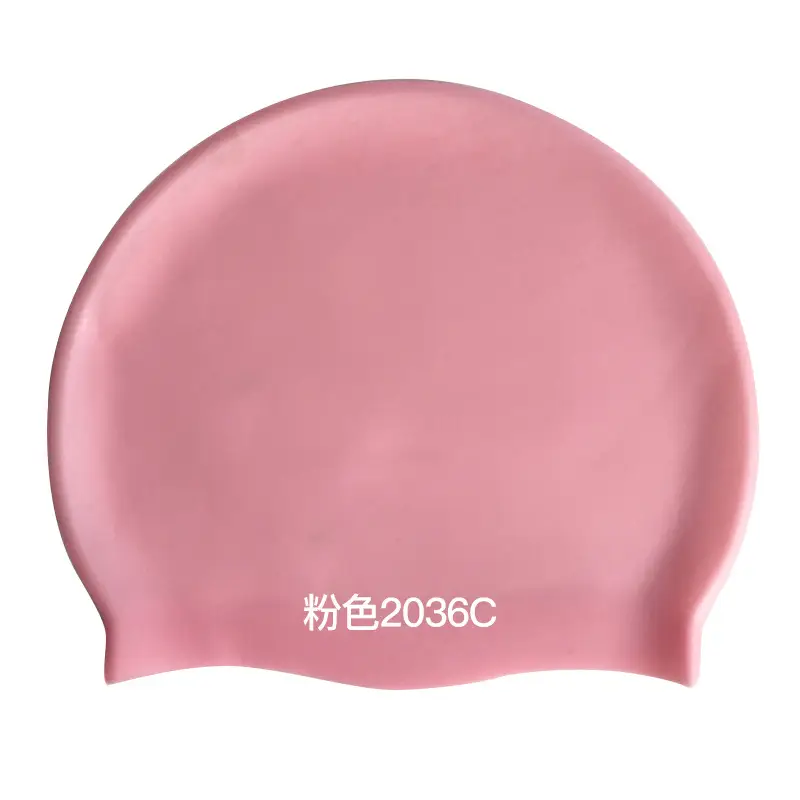 2026 Silicone Swimming Cap Wholesale Solid Color Waterproof Swimming Cap Large Size Non-Tightening Swimming Cap Adult Swimming Equipment
