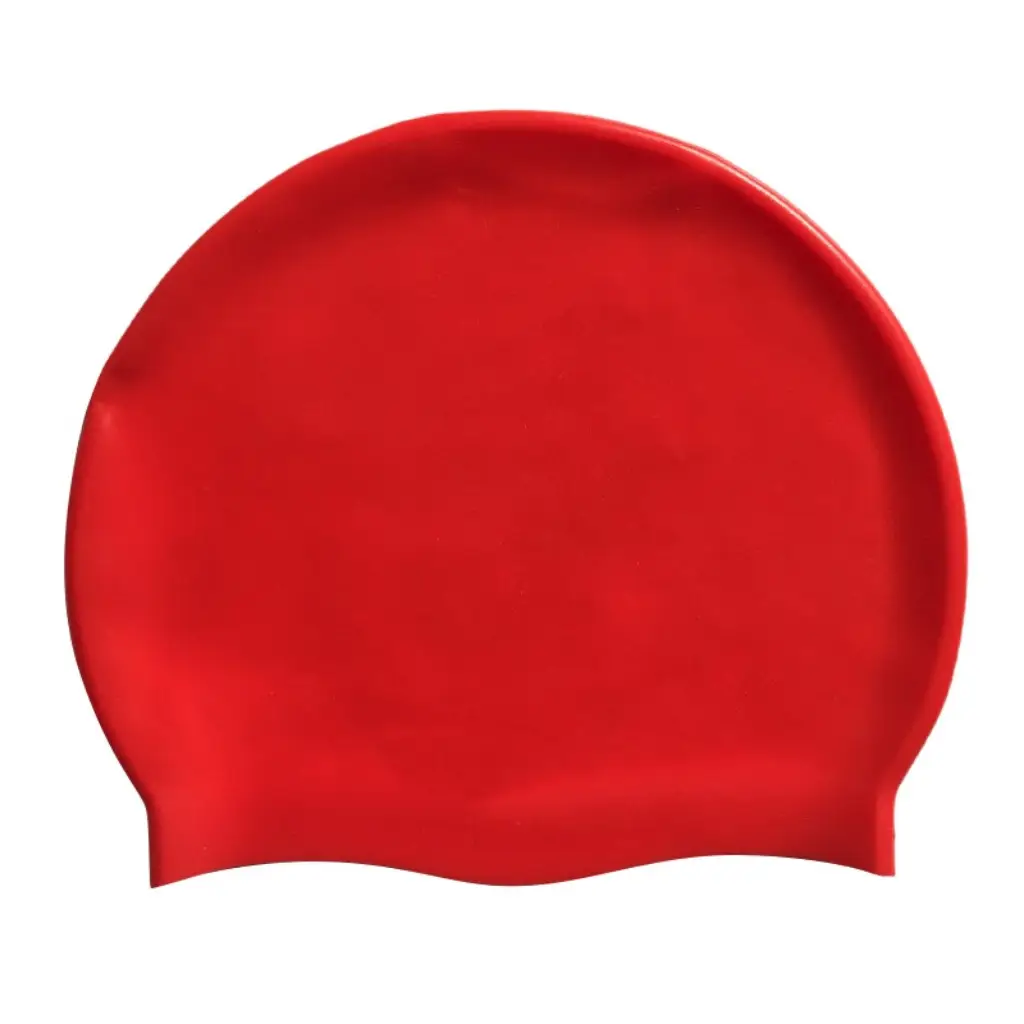 2026 Silicone Swimming Cap Wholesale Solid Color Waterproof Swimming Cap Large Size Non-Tightening Swimming Cap Adult Swimming Equipment